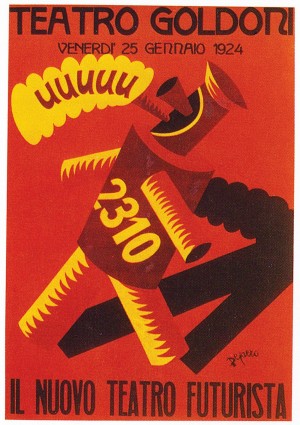 Italian poster for the New Futurist Theatre Company